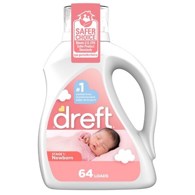 Dreft Stage 1: Newborn Baby Liquid Laundry Detergent - 64 Loads - 100 fl oz
