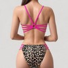 Anna-Kaci Women's Leopard Print Bikini Set with Scoop Neck Top and Cutout Side Bottoms - 4 of 4
