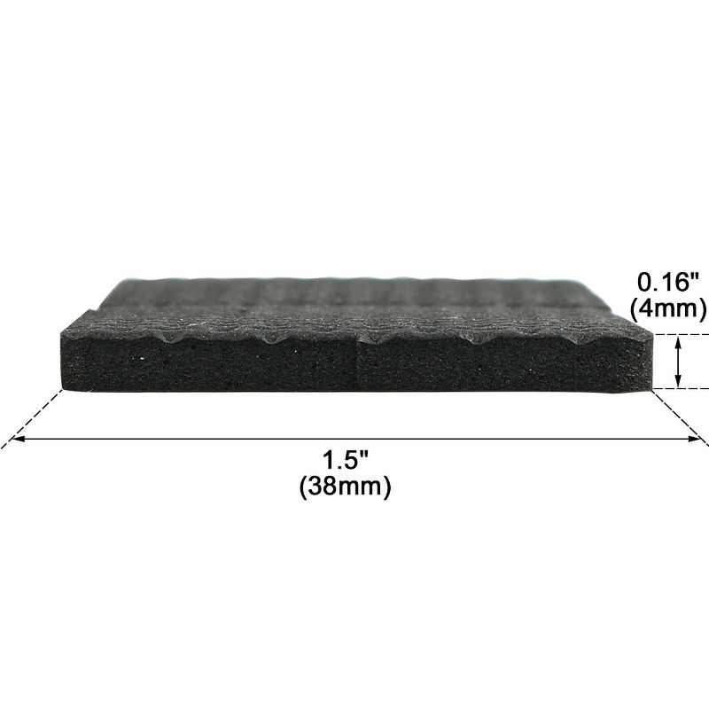 Unique Bargains EVA Square Self-Stick Non-Slip Anti-Scratch Floor Glide Furniture Pads Black 1.5" x 1.5" x 0.16" 8 Pcs, 2 of 5