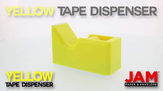 JAM Paper Colorful Desk Tape Dispensers - Yellow, 2 of 7, play video