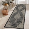 Vintage Rug Soft  Non Slip Carpet Low Pile Stain Resistant Floor Cover Oriental Accent  Rug for Living Room Bedroom Nursery,Black/2'3"x7'3" - 2 of 4