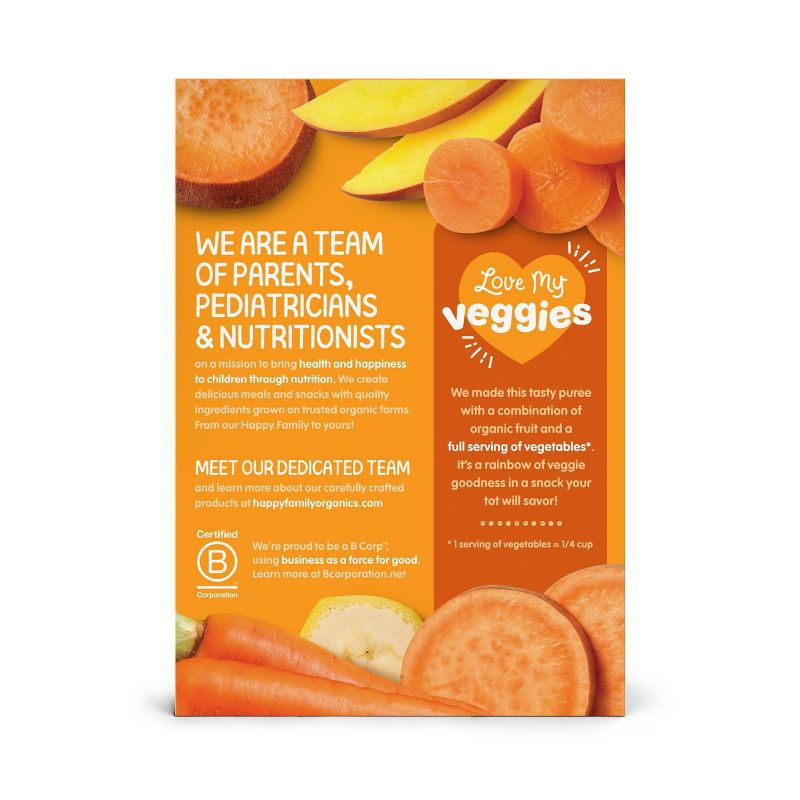 HappyTot Love My Veggies Carrot Banana Mango & Sweet Potato Baby Food Pouch - (Select Count) , 3 of 7