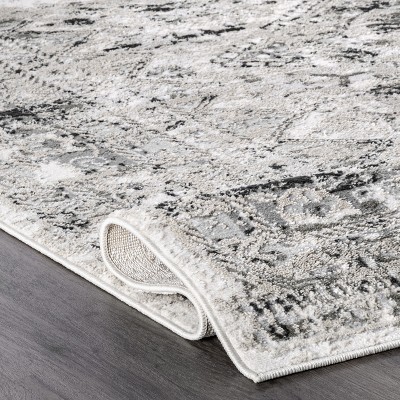 EcoChic Silver Speckled 5' Round Synthetic Area Rug