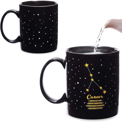 Okuna Outpost Cancer Color Changing Mug, Zodiac Astrology Sign Cup (11 oz)