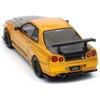 Nissan Skyline GT-R (R34) RHD Gold Metallic with Carbon Hood and Trunk 1/64 Die Cast Model Car by Inno Models - 3 of 4