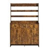KTMBDW Four-Door Shoe Cabinet with Coat Rack, Spacious Top,3 Drawers, 8 Shelves, Metal hooks and handles for Hallway, Entryway, Living Room - 4 of 4