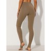 INSPIRE CHIC Women's Elastic Waistband Soft Gym Yoga Cotton Stirrup Pants Leggings - 4 of 4