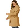 Agnes Orinda Women's Plus Size Winter Fashion Double Breasted with Pockets Warm Pea Coats - image 4 of 4