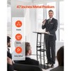 VEVOR Podium Stand, 47-Inch Metal Lectern, Curved Standing Podium with Wide Reading Surface, Open Storage Compartment, Book Stopper, Black - 3 of 4