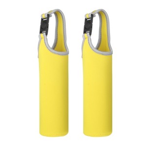 Unique Bargains Elastic Neoprene Commuting Jogging Cycling Insulated Bottle Sleeves with Carrying Handle 2 Pcs - 1 of 4