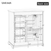 30-Inch Green Bathroom Vanity with Sink, Freestanding Solid Wood Cabinet with 3 Drawers & Door Shelf,Ceramic Basin, Gold Handles - 3 of 4