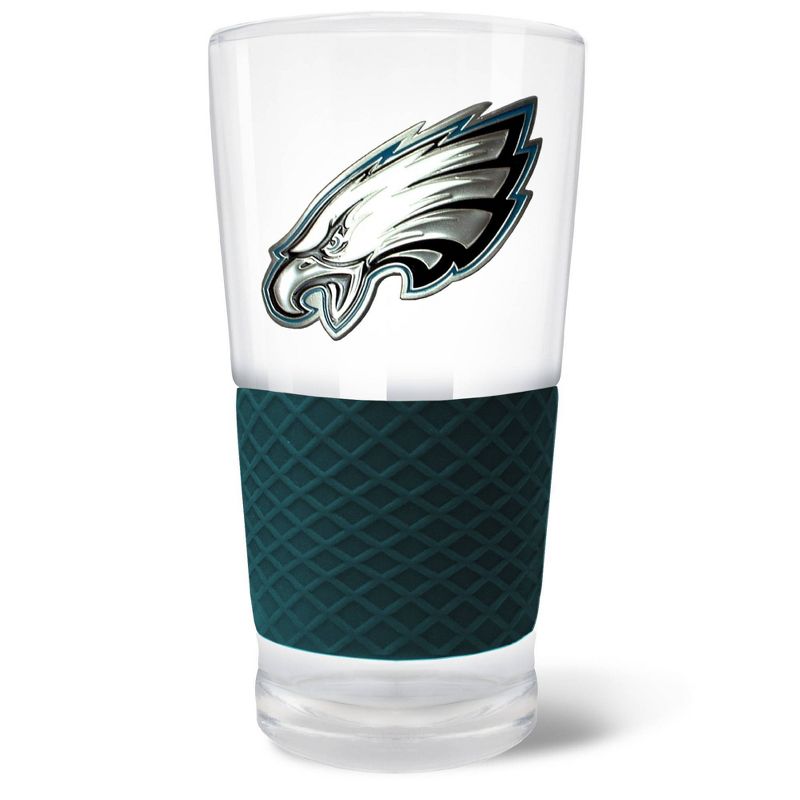 NFL Philadelphia Eagles 22oz Pilsner Glass with Silicone Grip, 1 of 2