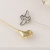 Anna-Kaci Vintage 3Pcs Long Stick Hat Pins Crystal Flower Butterfly and Pearl Details for Classic Hat Lapel and Scarf Accessorizing - 3pcs Bead - 4 of 4