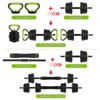 4 In 1 Adjustable Dumbbell Set, 44 Lbs Free Weight Set with Connector, Adjustable Weight Barbell, Push Up Stand, Fitness Exercise Equipment - 2 of 4