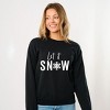 Simply Sage Market Let It Snow Sweatshirt - M - Midnight - 2 of 4