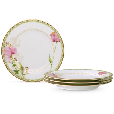 Noritake Poppy Place Set of 4 Bread and Butter Plates