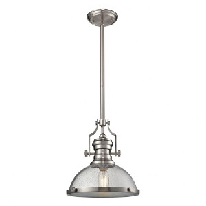 Elk Home Chadwick 1 - Light Pendant in  Satin Nickel - 1 of 3