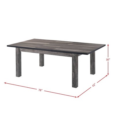 Grayson 5-Piece Gray Oak Dining Set with Padded Seats