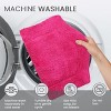 Waterford Tufted Bath Rug, Extra Soft and Absorbent, Non-Slip Plush Bath Carpet, Machine Wash, bath rug for Bathroom, 10x22 Tank Cover, Hot Pink - 4 of 4