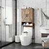 Over Toilet Storage Cabinet with 2 - Door Design Bathroom Organizers and Storage with Anti - Tip Device Over Toilet Organizer - 3 of 4