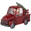 Northlight LED Lighted Santa in Red Retro Truck with Christmas Tree Snow Globe - 9" - 3 of 4