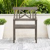 Solhome Stefanos Grey-washed Farmhouse Wood Patio Armchair - image 2 of 4