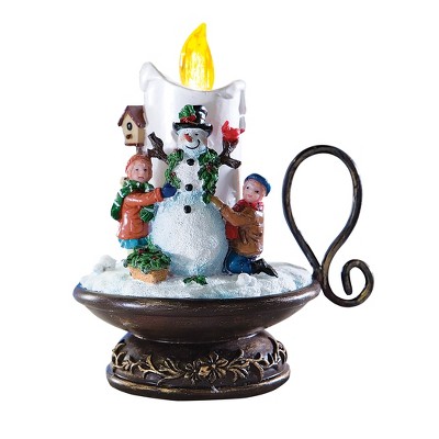 Collections Etc Lighted Musical Snowman Candle