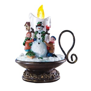 Collections Etc Lighted Musical Snowman Candle - 1 of 2