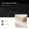 Barbara Velvet Vanity Stool for Makeup Room, Moden Accent Side Chairs for Living Room with Golden Metal Legs | Artful Living Design-Grey - 4 of 4
