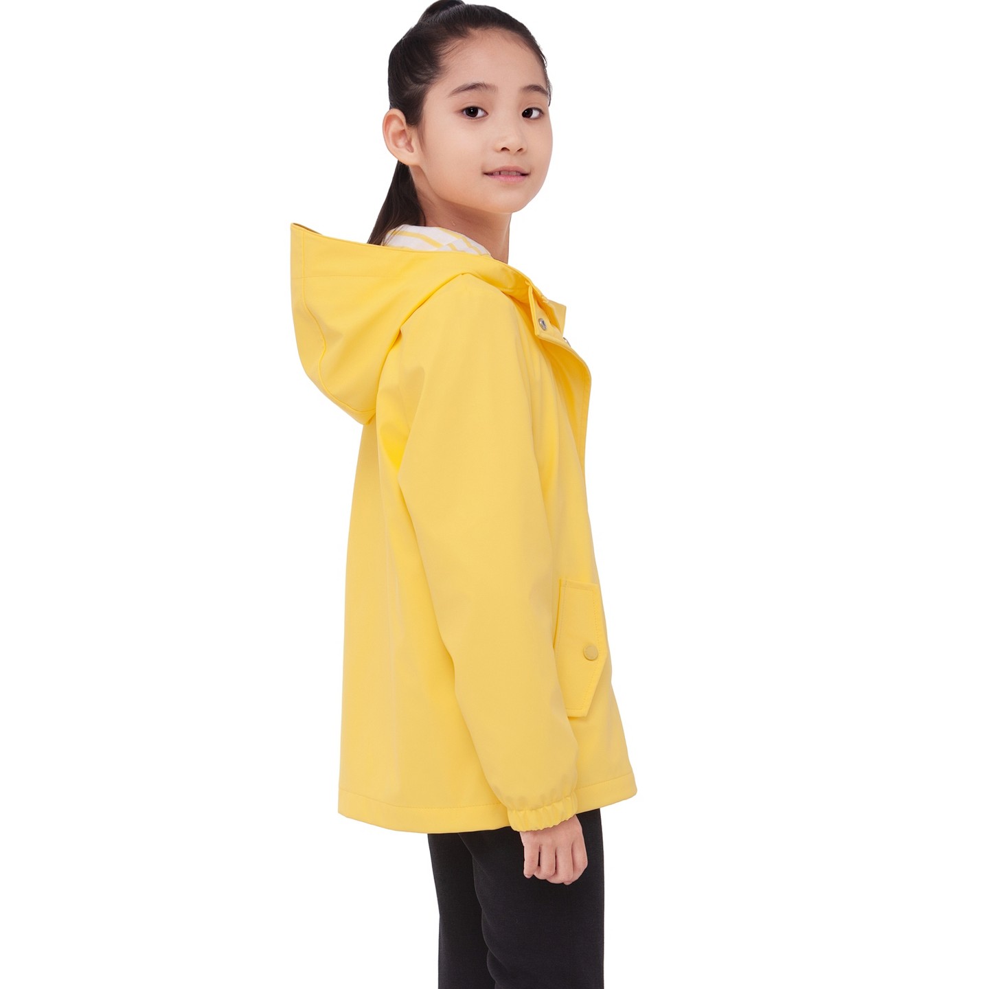 Куртки Rokka&Rolla Waterproof Rain Coats Rubberized Jackets-Yellow, size 8 для девочек, цвет: Жёлтый — фото 5
