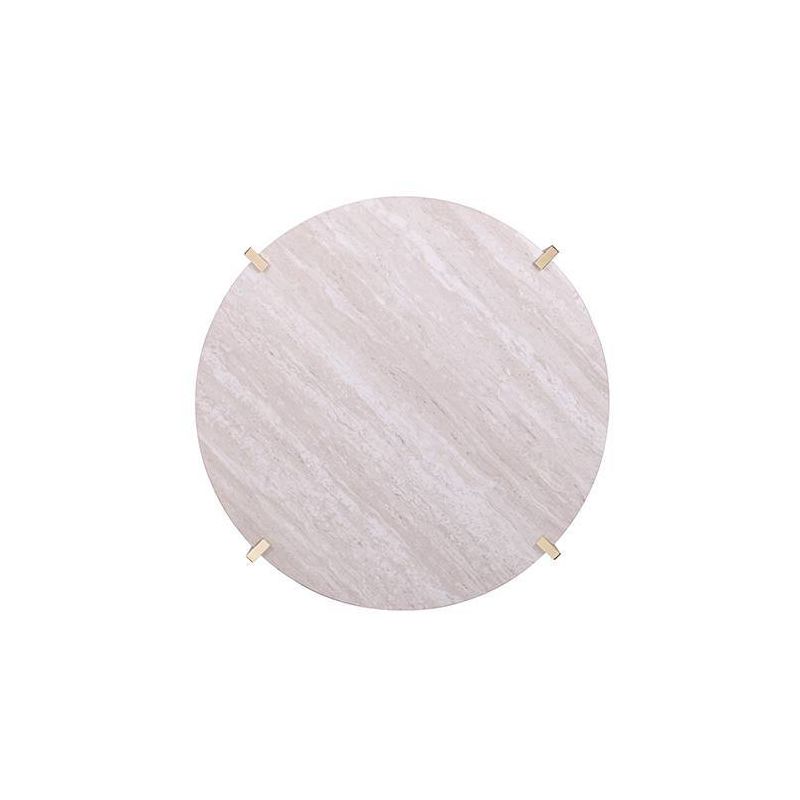 Amelia Round Faux Marble Cocktail Table Brass - Aiden Lane, 5 of 7