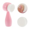 Unique Bargains Soft Silicone Synthetic Fiber Wool Cleansing Brush 4.45"x1.69" Double Side 1 Pc - 3 of 4