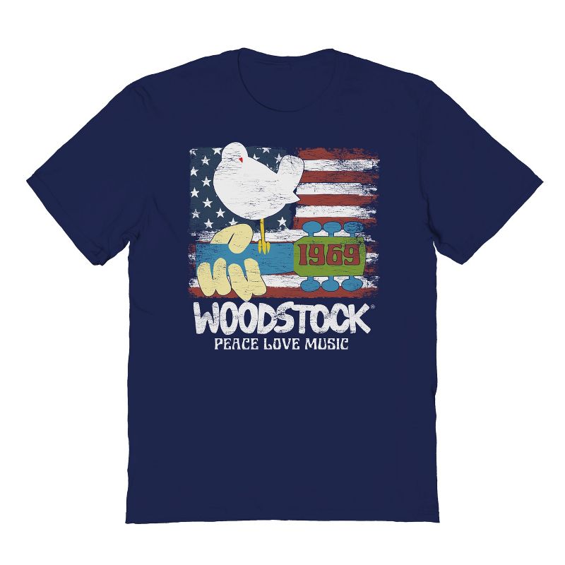 Woodstock Men's Woodstock Americana 1969 Short Sleeve Graphic Cotton T-shirt, 1 of 2