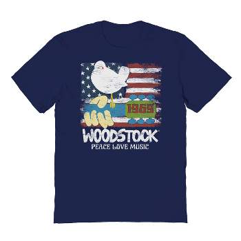 Woodstock Men's Woodstock Americana 1969 Short Sleeve Graphic Cotton T-shirt