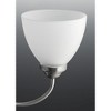 Progress Lighting Heart 1-Light Bath Bracket, Ceramic, Brushed Nickel, Etched Glass Shade - 3 of 4