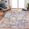 4'x6' Modern Abstract Area Rug, Machine Washable, Non-Slip, Low Pile, Foldable Distressed Rug for Living Room, Bedroom, Kitchen, Yellow - 3 of 4