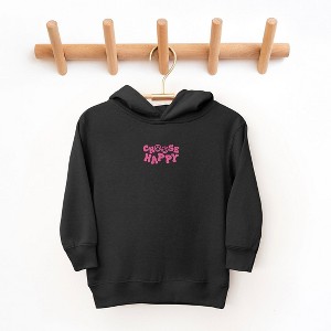 The Juniper Shop Embroidered Choose Happy Smiley Face Toddler Graphic Hoodie - 1 of 3