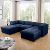 Oversized 109" Chenille Modular U-Shaped Sectional Sofa with Cylindrical Cushios and Storage Seat, 5-Piece Free combination Sofa - 3 of 4
