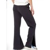 Women's The Chute Tie Waist Slit Pants Black Black - SERRA - 2 of 3