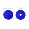 Unique Bargains Round Loose Silicone Beads for DIY Keychain Jewelry Making 50 Pcs - 3 of 4