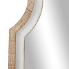 Wood Window Pane Inspired Wall Mirror with Arched Top Brown - Olivia & May: Vertical Hanging, Country Cottage Decor - 4 of 4