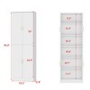 FUFU&GAGA Pure White Storage Cabinet Single Row 4 Doors 6 Shelf Space Shelves Adjustable - 4 of 4