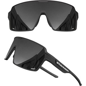grinderPUNCH Polarized Sport Sunglasses for Men and Women, Lightweight Sun Glasses with UV Protection for Snow Hiking Cycling Running Fishing (Black) - 1 of 4