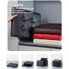 Itopfox Storage Ottoman with Thicker Foam Padded Seat, Folding Foot Stool, Leather Storage Bench for Living Room, Foldable Coffee Table, Black - 4 of 4