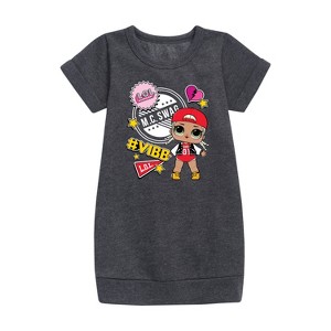 - LOL Surprise! - M.C. Swag Vibe Graphic Short Sleeve Fleece Dress - 1 of 3