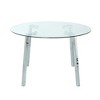 Okak Modern Luxurious Round Dining Table with Glass Top Metal Legs for Dining Room - 2 of 4