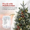 Christmas Tree with 85 Lights, Pre-Lit Artificial Mini Christmas Tree with 8 Mode Includes Red Berries & Sleigh Base for Front Door, Porch - 2 of 4