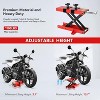 1100 Lbs Steel Wide Deck Motorcycle Lift ATV Scissor Jack with Dolly & Hand Crank for Cruiser, Dirt Bike, Non-Slip Platform, Garage Repair Stand - 3 of 4