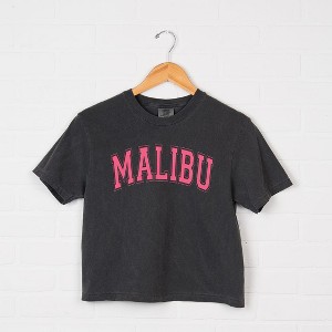 Simply Sage Market Women's Malibu Bold Short Sleeve Relaxed Fit Cropped Graphic Tee - 1 of 3