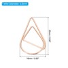 Unique Bargains Drop-Shaped Metal Prevent Tearing Pages Home Office Paper Clip 50 Pcs - 2 of 4